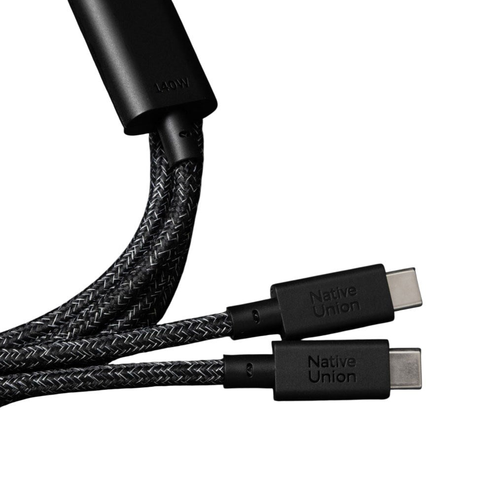 Native Union 2-i-1 USB-C til USB-C Kabel 140W - 2m - Cosmos