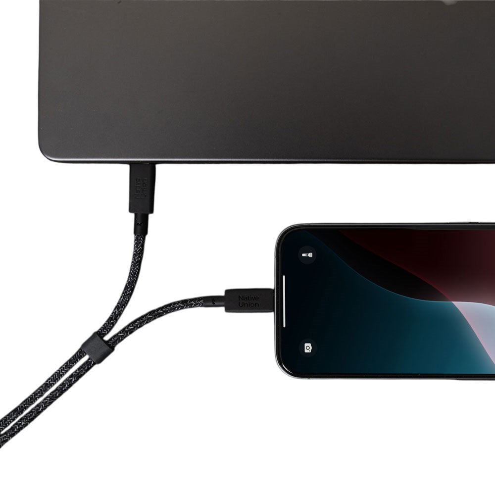 Native Union 2-i-1 USB-C til USB-C Kabel 140W - 2m - Cosmos