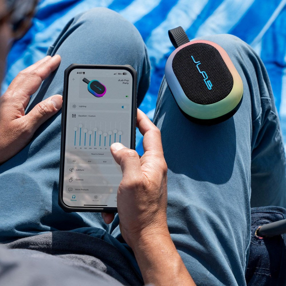 JLab Pop Bluetooth Højtaler m. Lys - Sort