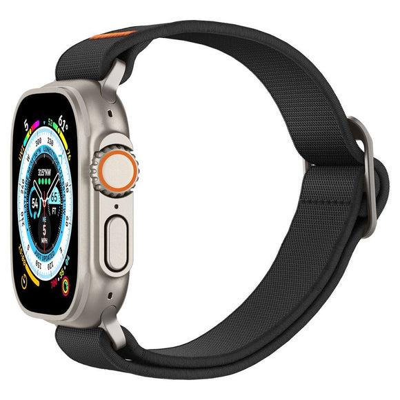 Spigen Fit Lite Ultra Apple Watch (42/44/SE/45/46/49mm) Stof Rem - Sort