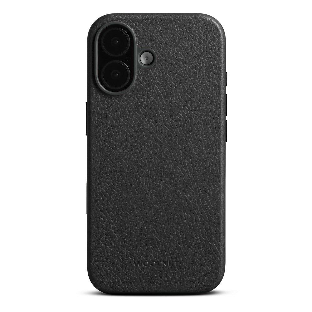 WOOLNUT iPhone 17 Ægte Læder Cover - MagSafe Kompatibel - Sort