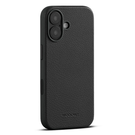 WOOLNUT iPhone 17 Ægte Læder Cover - MagSafe Kompatibel - Sort