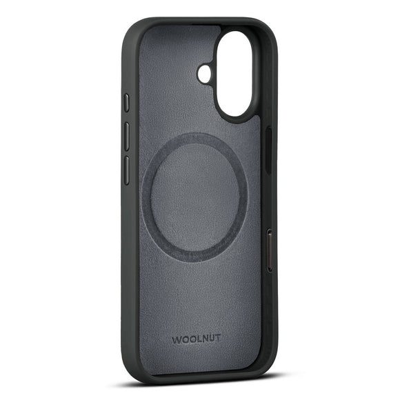 WOOLNUT iPhone 17 Ægte Læder Cover - MagSafe Kompatibel - Sort