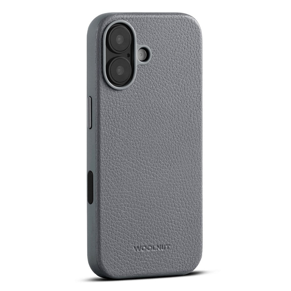 WOOLNUT iPhone 17 Ægte Læder Cover - MagSafe Kompatibel - Grå