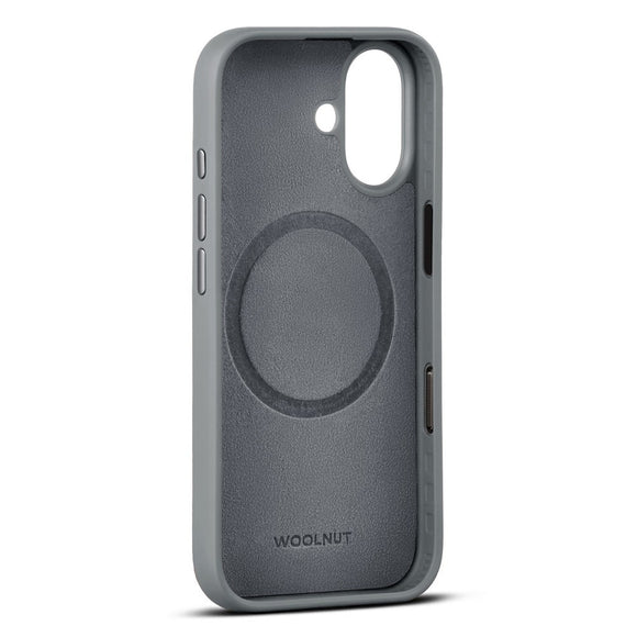 WOOLNUT iPhone 17 Ægte Læder Cover - MagSafe Kompatibel - Grå