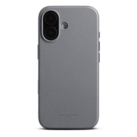 WOOLNUT iPhone 17 Ægte Læder Cover - MagSafe Kompatibel - Grå