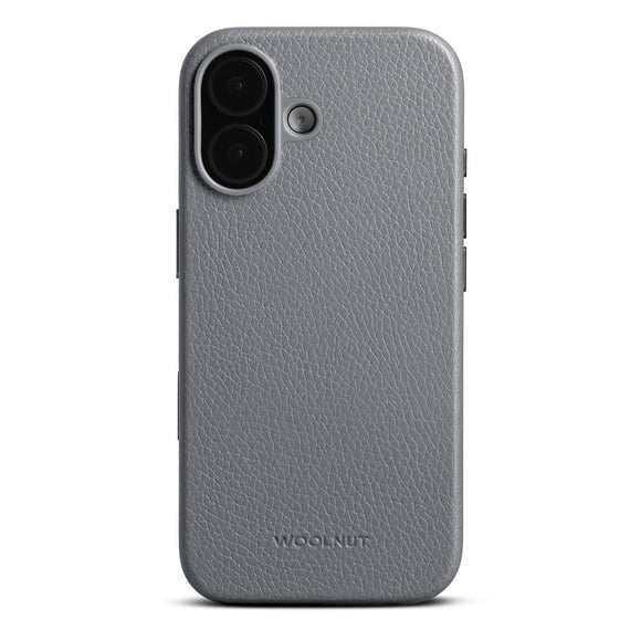 WOOLNUT iPhone 17 Ægte Læder Cover - MagSafe Kompatibel - Grå