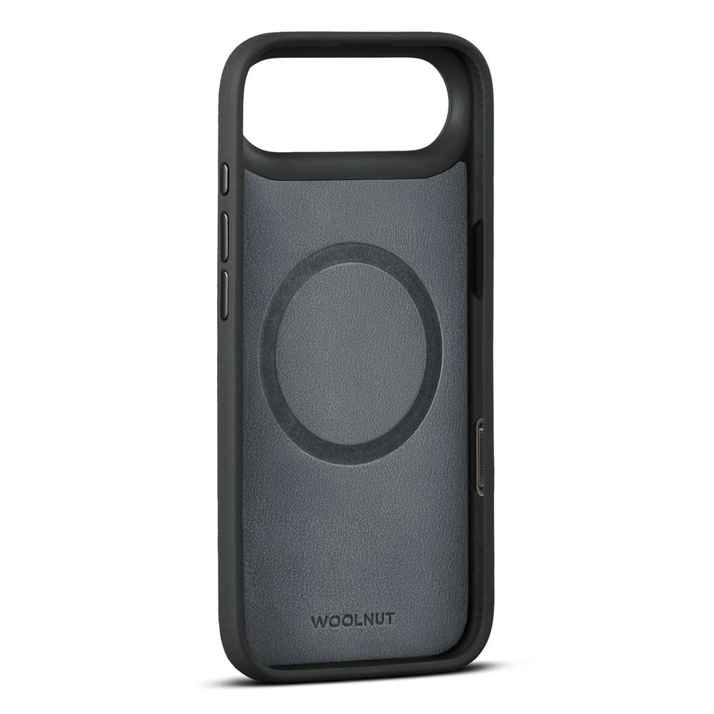 WOOLNUT iPhone Air Ægte Læder Cover - MagSafe Kompatibel - Sort
