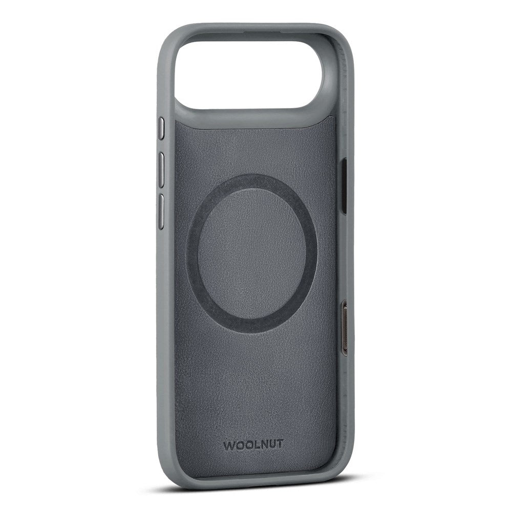 WOOLNUT iPhone Air Ægte Læder Cover - MagSafe Kompatibel - Grå
