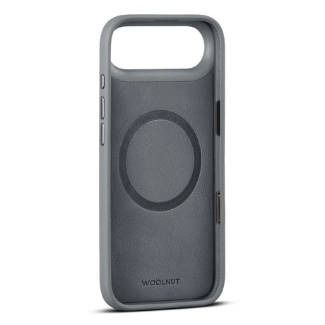 WOOLNUT iPhone Air Ægte Læder Cover - MagSafe Kompatibel - Grå
