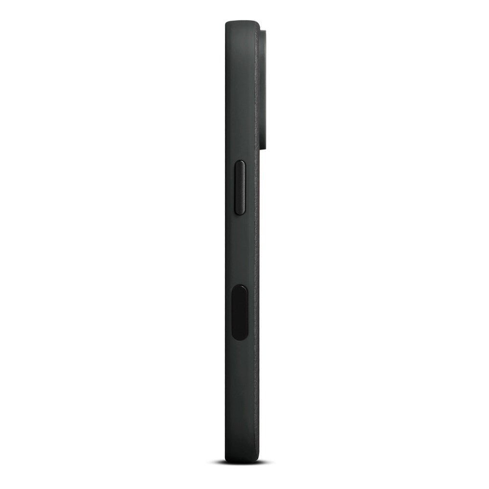 WOOLNUT iPhone 17 Pro Ægte Læder Cover - MagSafe Kompatibel - Sort
