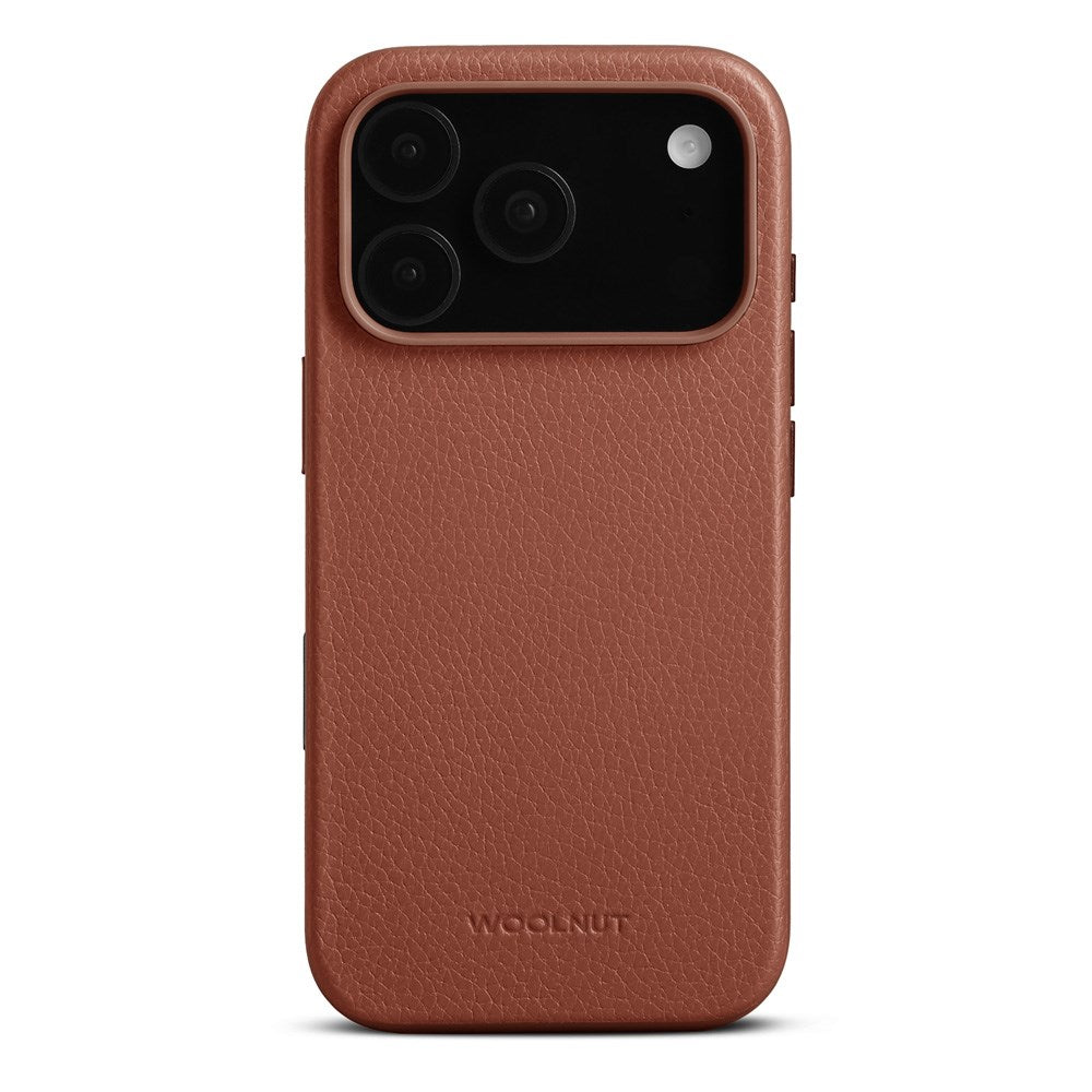 WOOLNUT iPhone 17 Pro Ægte Læder Cover - MagSafe Kompatibel - Brun