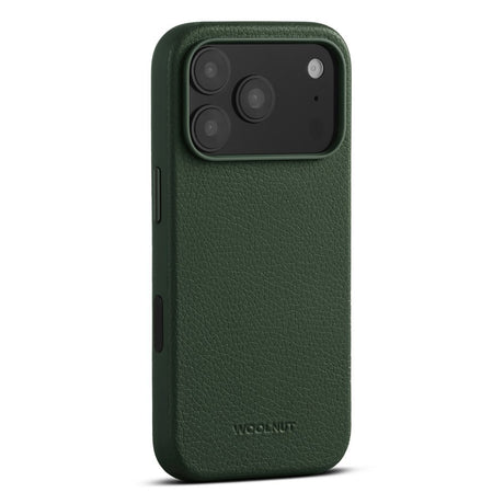 WOOLNUT iPhone 17 Pro Ægte Læder Cover - MagSafe Kompatibel - Grøn