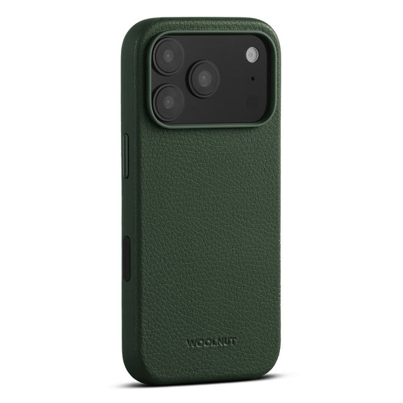 WOOLNUT iPhone 17 Pro Ægte Læder Cover - MagSafe Kompatibel - Grøn