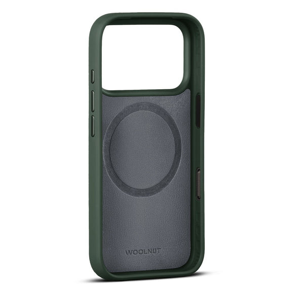 WOOLNUT iPhone 17 Pro Ægte Læder Cover - MagSafe Kompatibel - Grøn