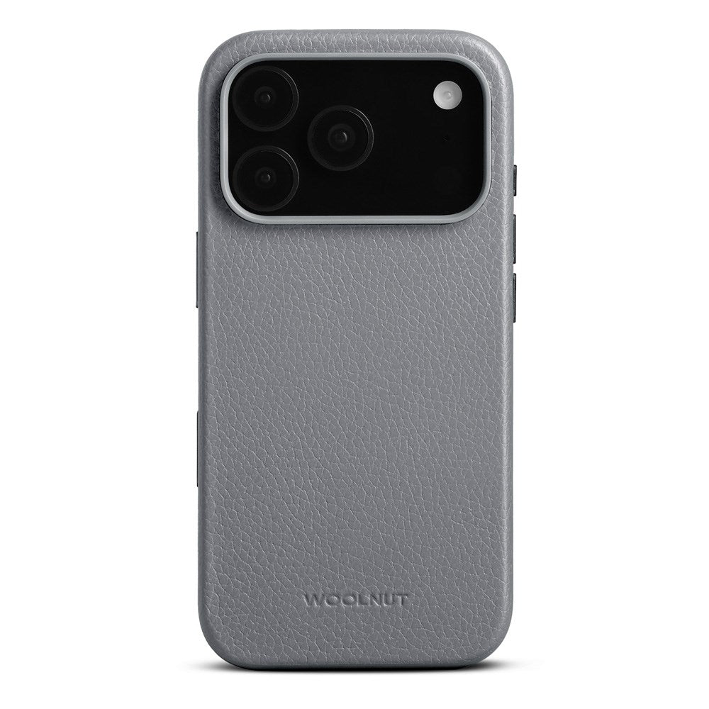 WOOLNUT iPhone 17 Pro Ægte Læder Cover - MagSafe Kompatibel - Grå