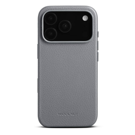 WOOLNUT iPhone 17 Pro Ægte Læder Cover - MagSafe Kompatibel - Grå