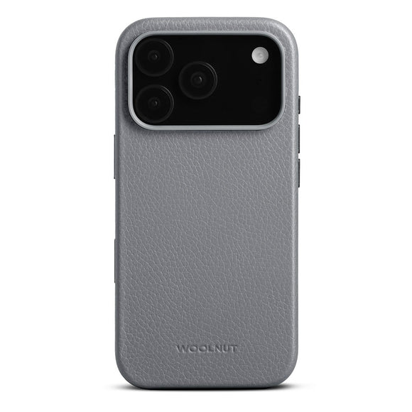WOOLNUT iPhone 17 Pro Ægte Læder Cover - MagSafe Kompatibel - Grå