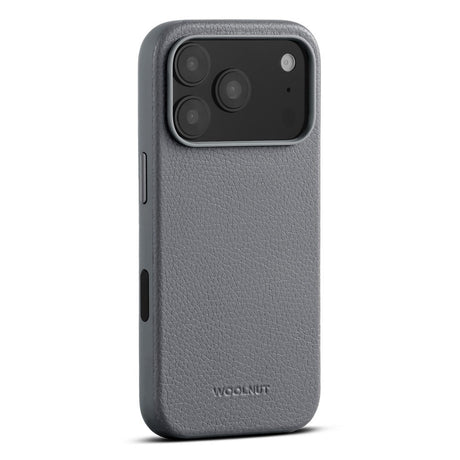 WOOLNUT iPhone 17 Pro Ægte Læder Cover - MagSafe Kompatibel - Grå