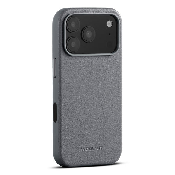 WOOLNUT iPhone 17 Pro Ægte Læder Cover - MagSafe Kompatibel - Grå
