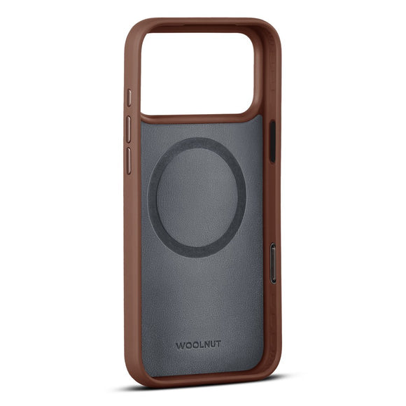 WOOLNUT iPhone 17 Pro Max Ægte Læder Cover - MagSafe Kompatibel - Brun