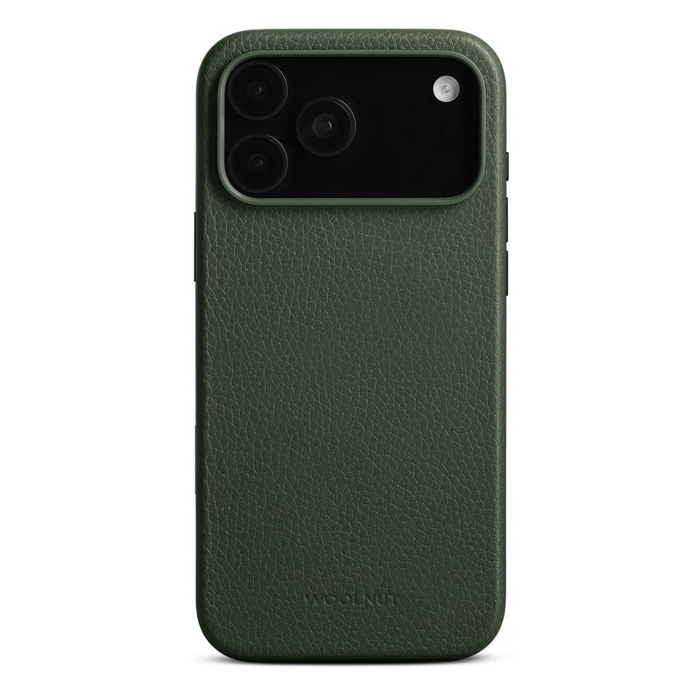 WOOLNUT iPhone 17 Pro Max Ægte Læder Cover - MagSafe Kompatibel - Grøn