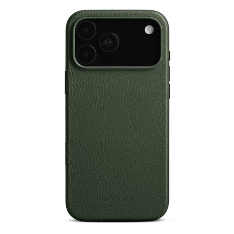 WOOLNUT iPhone 17 Pro Max Ægte Læder Cover - MagSafe Kompatibel - Grøn