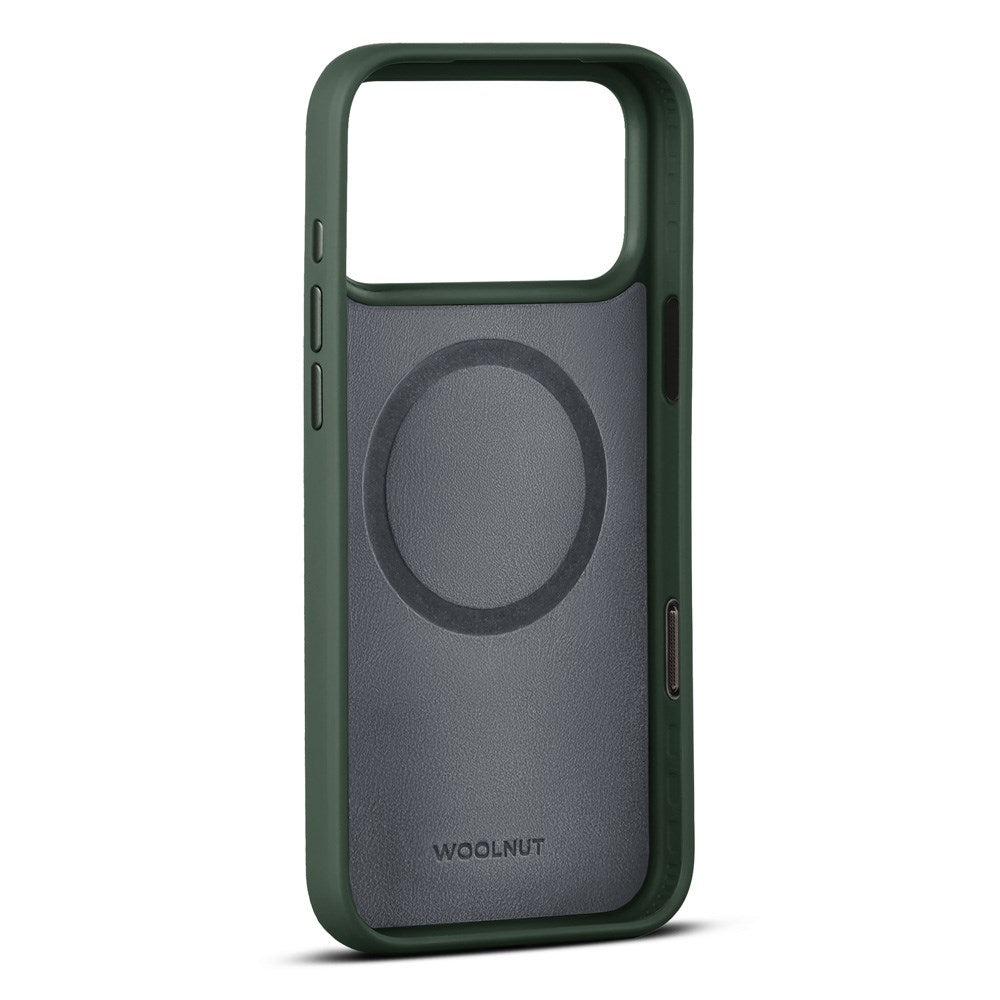 WOOLNUT iPhone 17 Pro Max Ægte Læder Cover - MagSafe Kompatibel - Grøn
