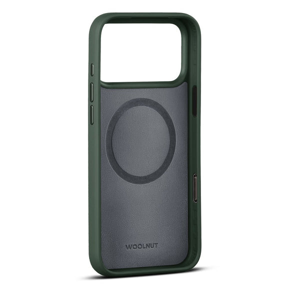 WOOLNUT iPhone 17 Pro Max Ægte Læder Cover - MagSafe Kompatibel - Grøn