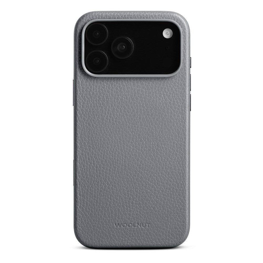 WOOLNUT iPhone 17 Pro Max Ægte Læder Cover - MagSafe Kompatibel - Grå