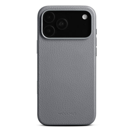 WOOLNUT iPhone 17 Pro Max Ægte Læder Cover - MagSafe Kompatibel - Grå