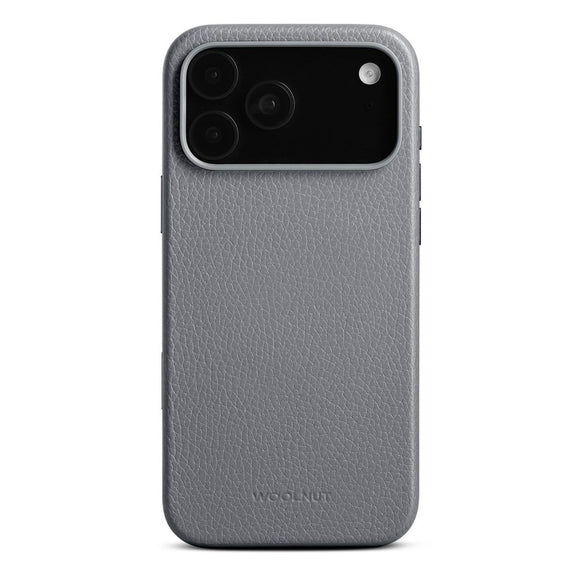 WOOLNUT iPhone 17 Pro Max Ægte Læder Cover - MagSafe Kompatibel - Grå