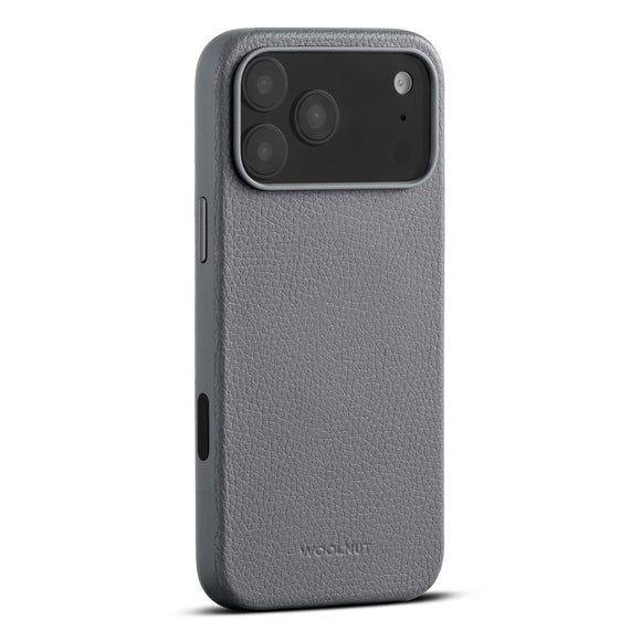 WOOLNUT iPhone 17 Pro Max Ægte Læder Cover - MagSafe Kompatibel - Grå