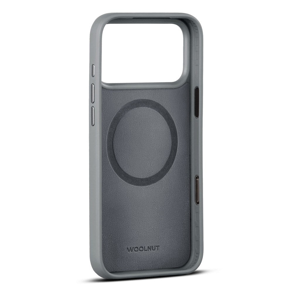 WOOLNUT iPhone 17 Pro Max Ægte Læder Cover - MagSafe Kompatibel - Grå