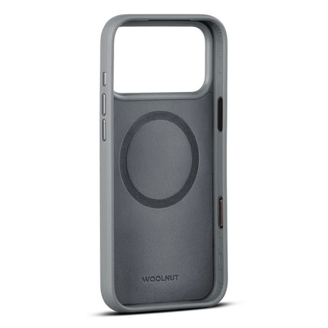 WOOLNUT iPhone 17 Pro Max Ægte Læder Cover - MagSafe Kompatibel - Grå