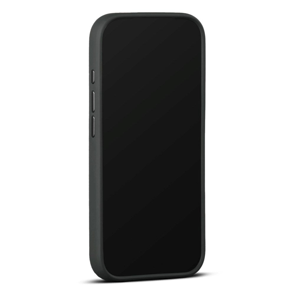 iPhone 18 Pro WOOLNUT Ægte Læder Cover - MagSafe Kompatibel - Sort