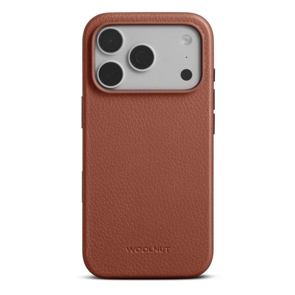 iPhone 18 Pro WOOLNUT Ægte Læder Cover - MagSafe Kompatibel - Brun