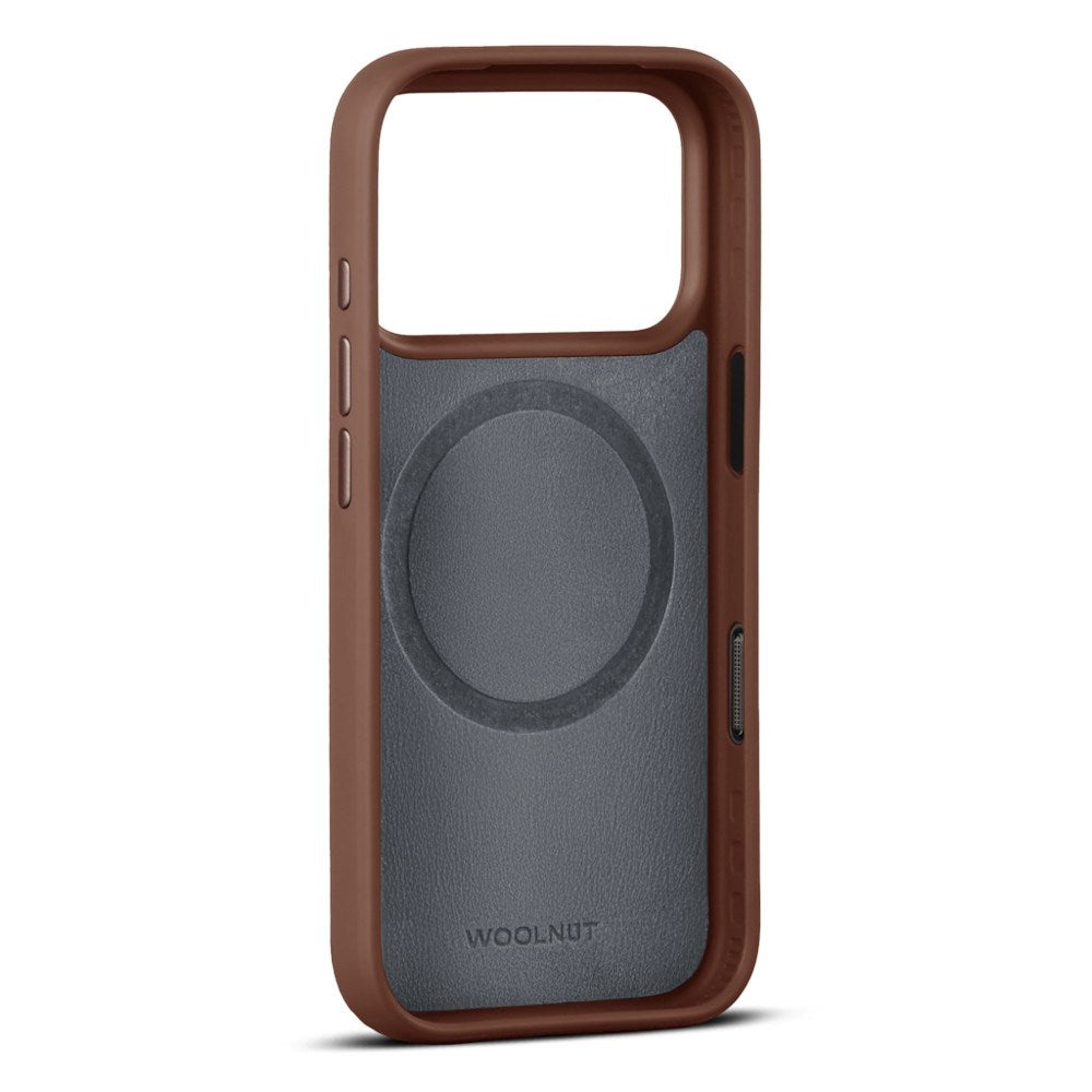 iPhone 18 Pro Max WOOLNUT Ægte Læder Cover - MagSafe Kompatibel - Brun