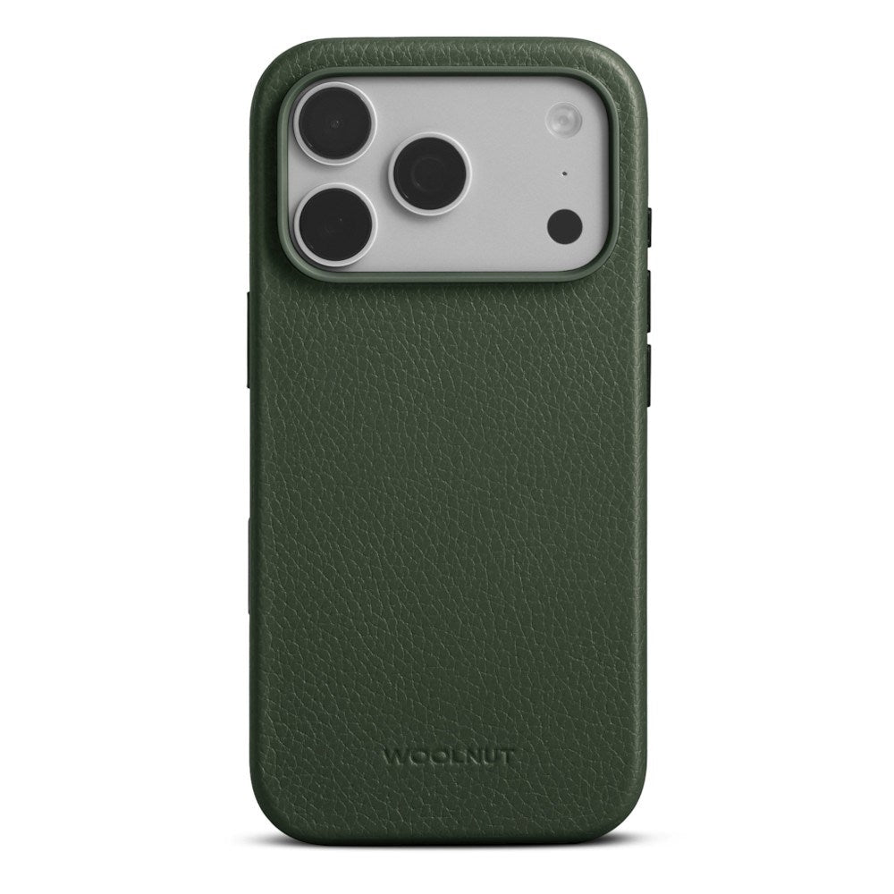 iPhone 18 Pro Max WOOLNUT Ægte Læder Cover - MagSafe Kompatibel - Grøn