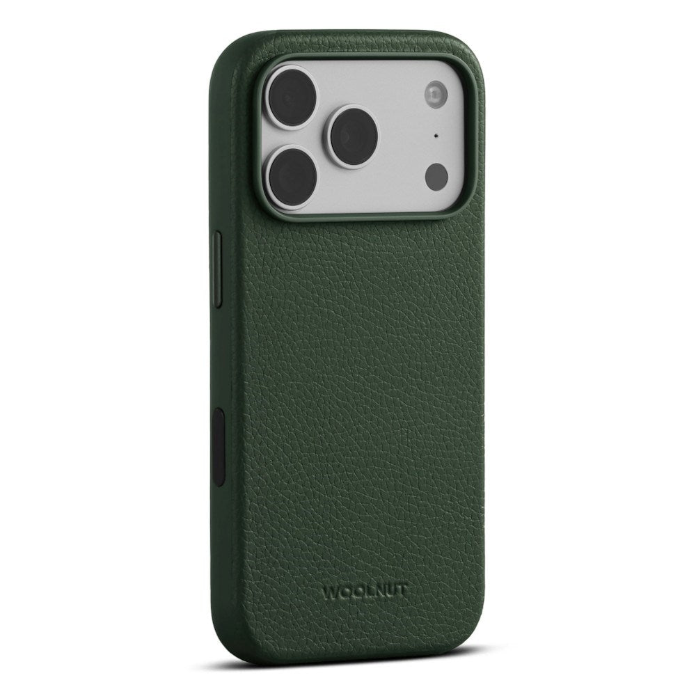 iPhone 18 Pro Max WOOLNUT Ægte Læder Cover - MagSafe Kompatibel - Grøn
