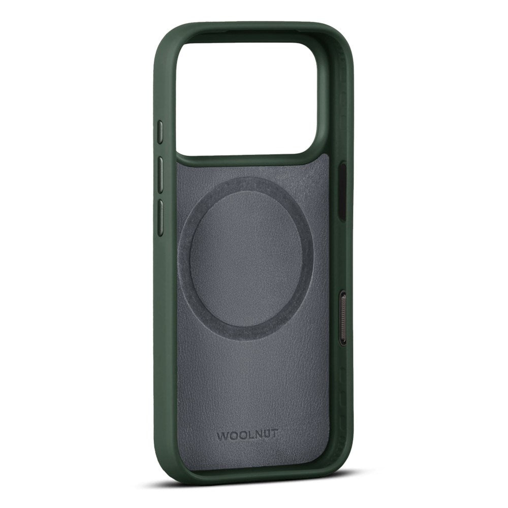 iPhone 18 Pro WOOLNUT Ægte Læder Cover - MagSafe Kompatibel - Grøn
