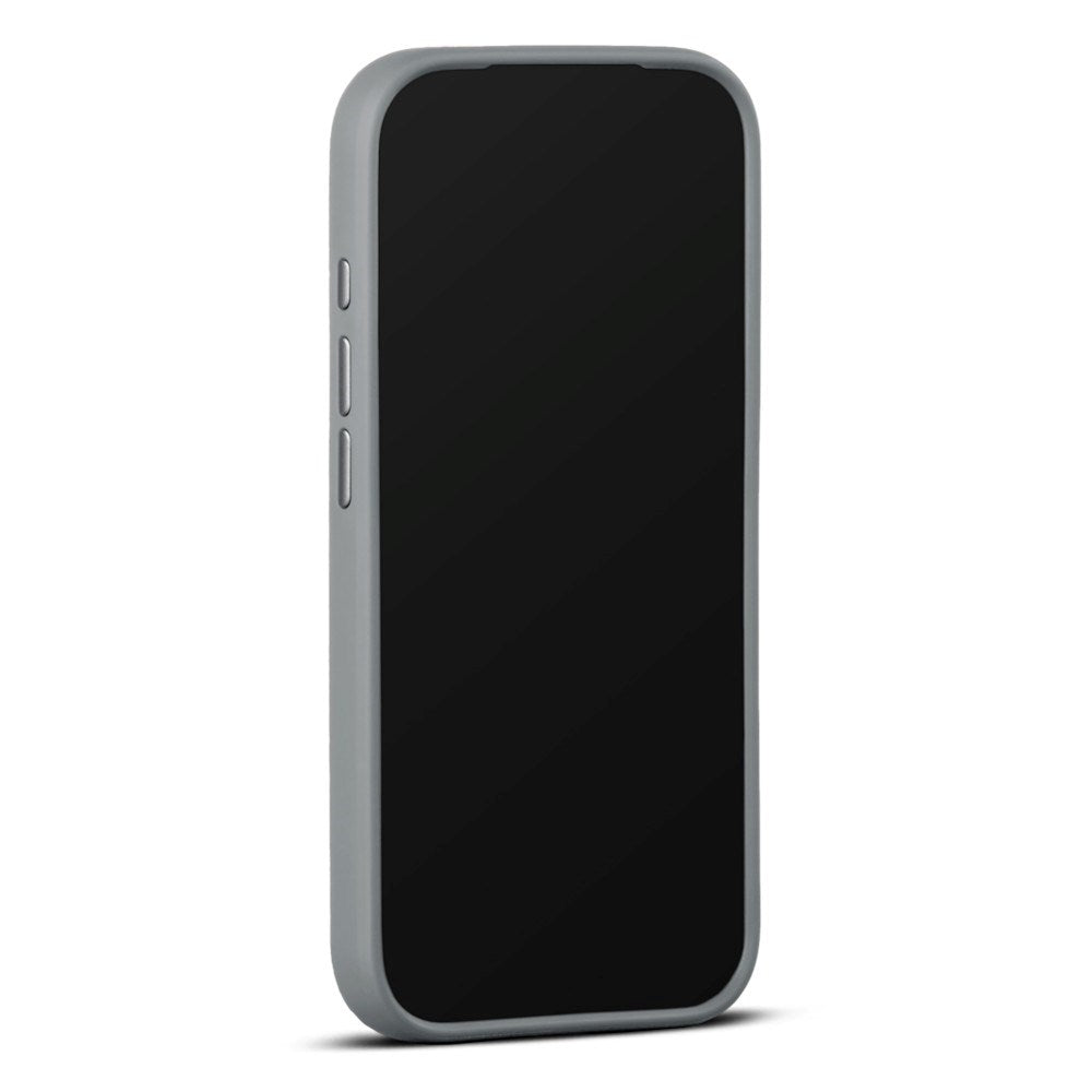 iPhone 18 Pro WOOLNUT Ægte Læder Cover - MagSafe Kompatibel - Grå