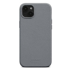 WOOLNUT iPhone 15 Plus Ægte Læder Cover - MagSafe Kompatibel - Grå