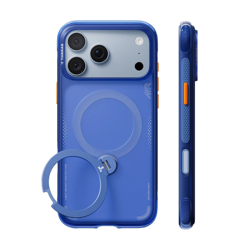 iPhone 18 Pro Max / 17 Pro Max TORRAS Ostand Q3 Air Cover - MagSafe Kompatibel - Arctic Blue