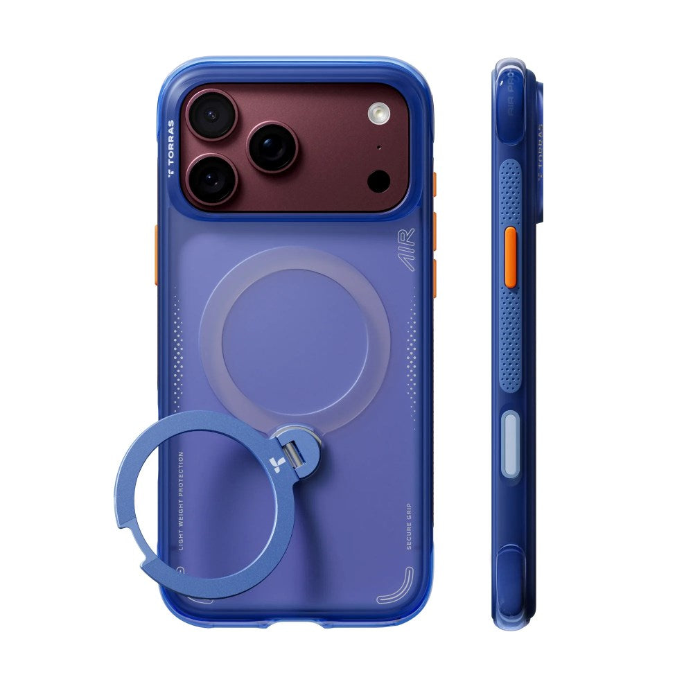 iPhone 18 Pro Max / 17 Pro Max TORRAS Ostand Q3 Air Cover - MagSafe Kompatibel - Arctic Blue