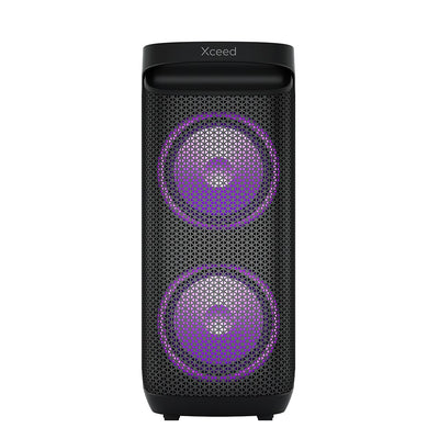 Xceed Sound 10" Bluetooth Højtaler m. Trådløs Mikrofon & Lysshow - Sort