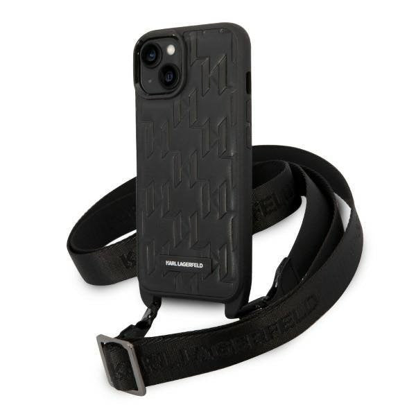 Karl Lagerfeld iPhone 14 Hybrid Cover m. Strop - Sort