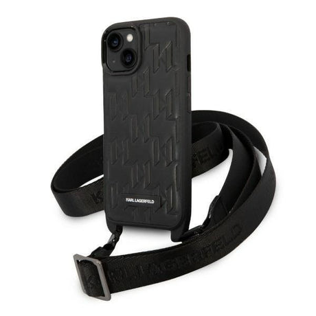 Karl Lagerfeld iPhone 14 Hybrid Cover m. Strop - Sort