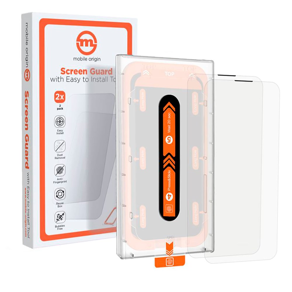 iPhone 12 / 12 Pro Mobile Origin Beskyttelsesglas - Case Friendly - 2 stk. - Gennemsigtig