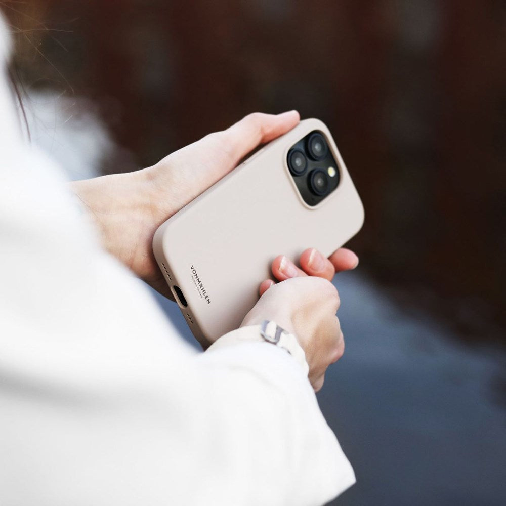 Vonmählen iPhone 15 Pro Eco Silikone Cover - MagSafe Kompatibel - Beige